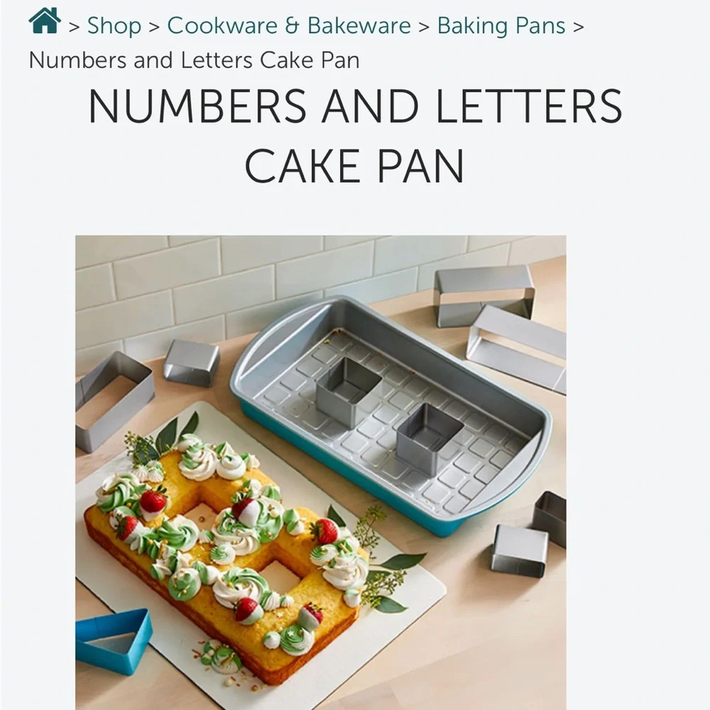 Numbers and Letters Cake Pan Set Pampered Chef -New!! Never used NIB